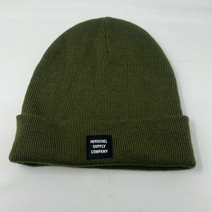 Hershel Suppy Company Beanie Abbot Army Green Skull Cap Foldover | OS